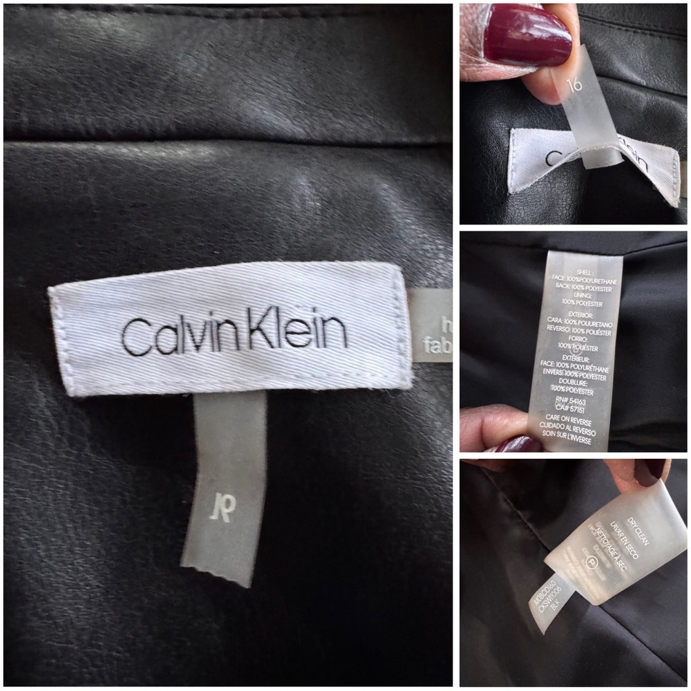 Calvin Klein Black Faux‎ Blazer - Picture 11 of 16